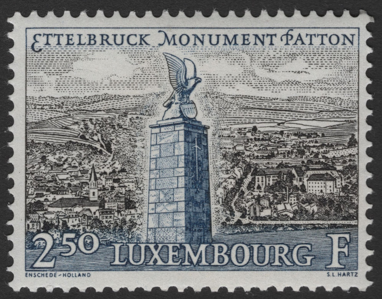 SCG11468 - Ettelbruck Monument Patton – 250F Commemorative Stamp (Luxembourg)