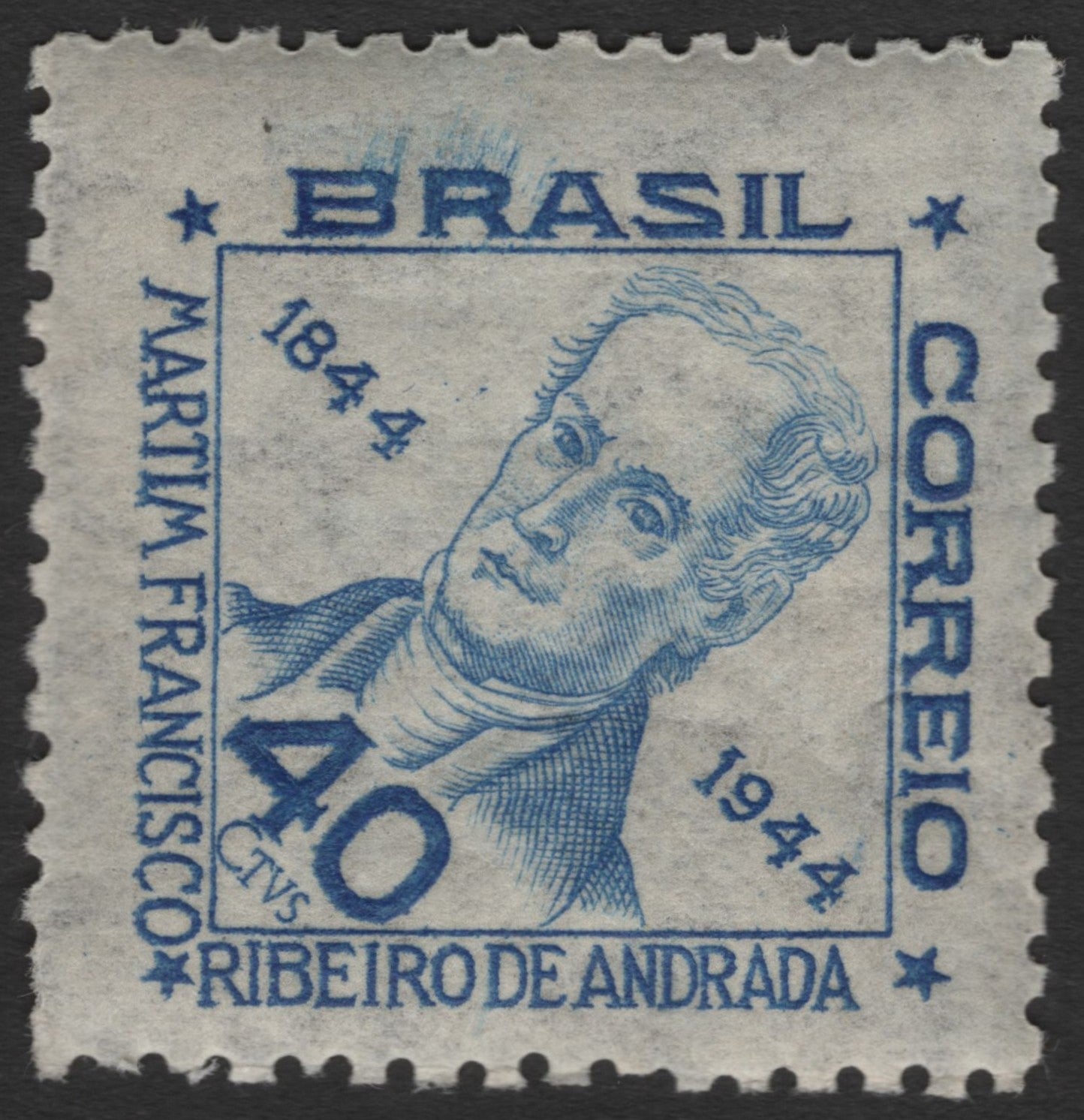 SCG11470 - Ribeiro de Andrada Birth Centenary – 40 Réis Blue (1944), Brazil