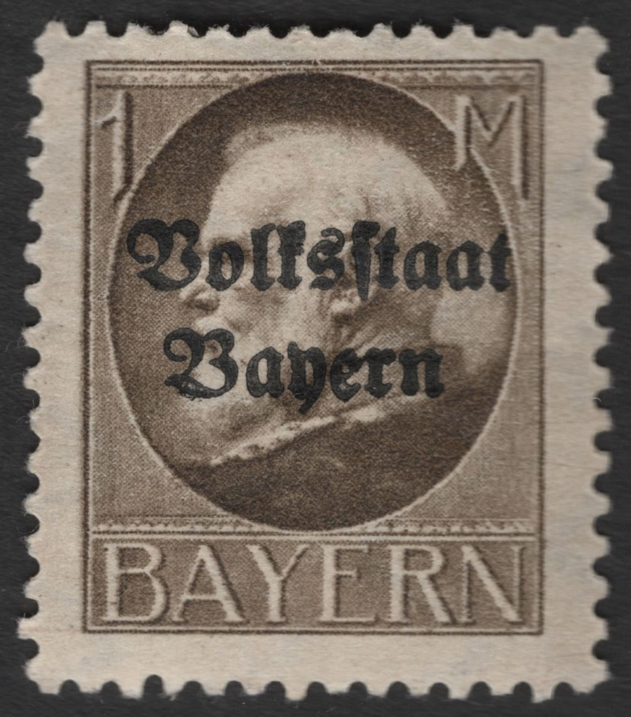 SCG11458 - Bavaria (Germany) – 1 Mark “Volksstaat Bayern” Overprint, Revolutionary Issue