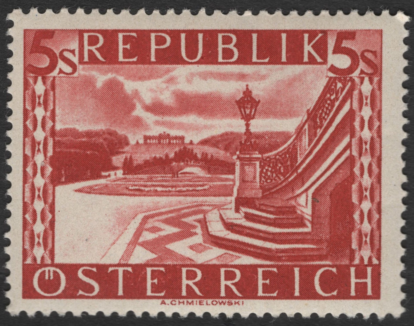 SCG11459 - Austria – 5 Schilling “Danube Bridge Landscape” Definitive