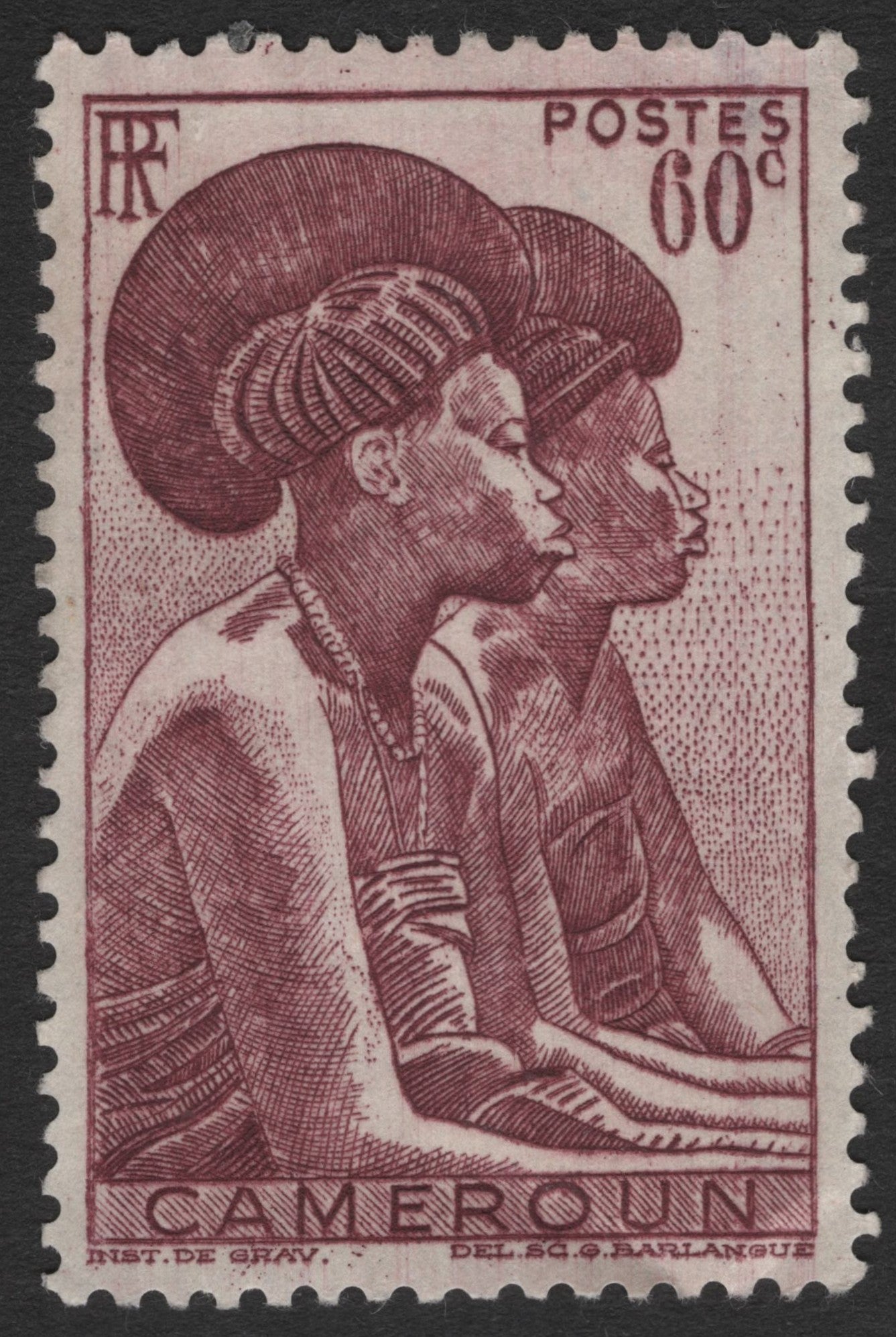 SCG11478 - Cameroon (Cameroun) – 60c Indigenous Portraits Engraved Definitive