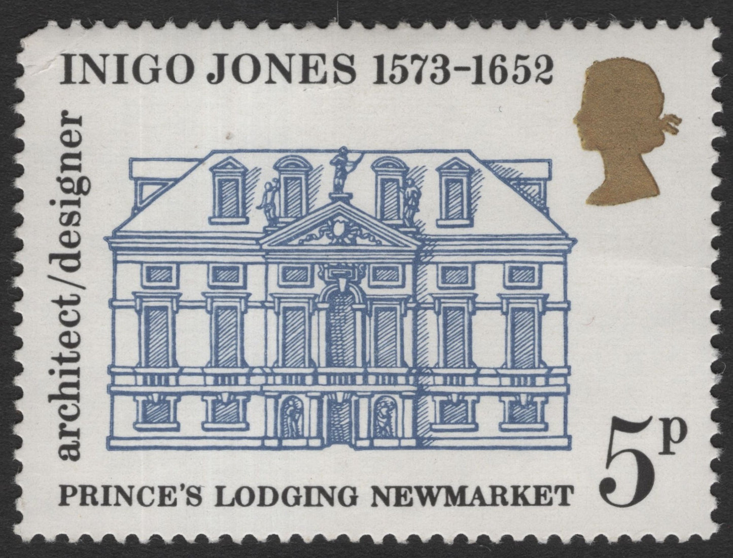 SCG11598 - Great Britain – Inigo Jones “Prince’s Lodging, Newmarket” 5p Architectural Issue
