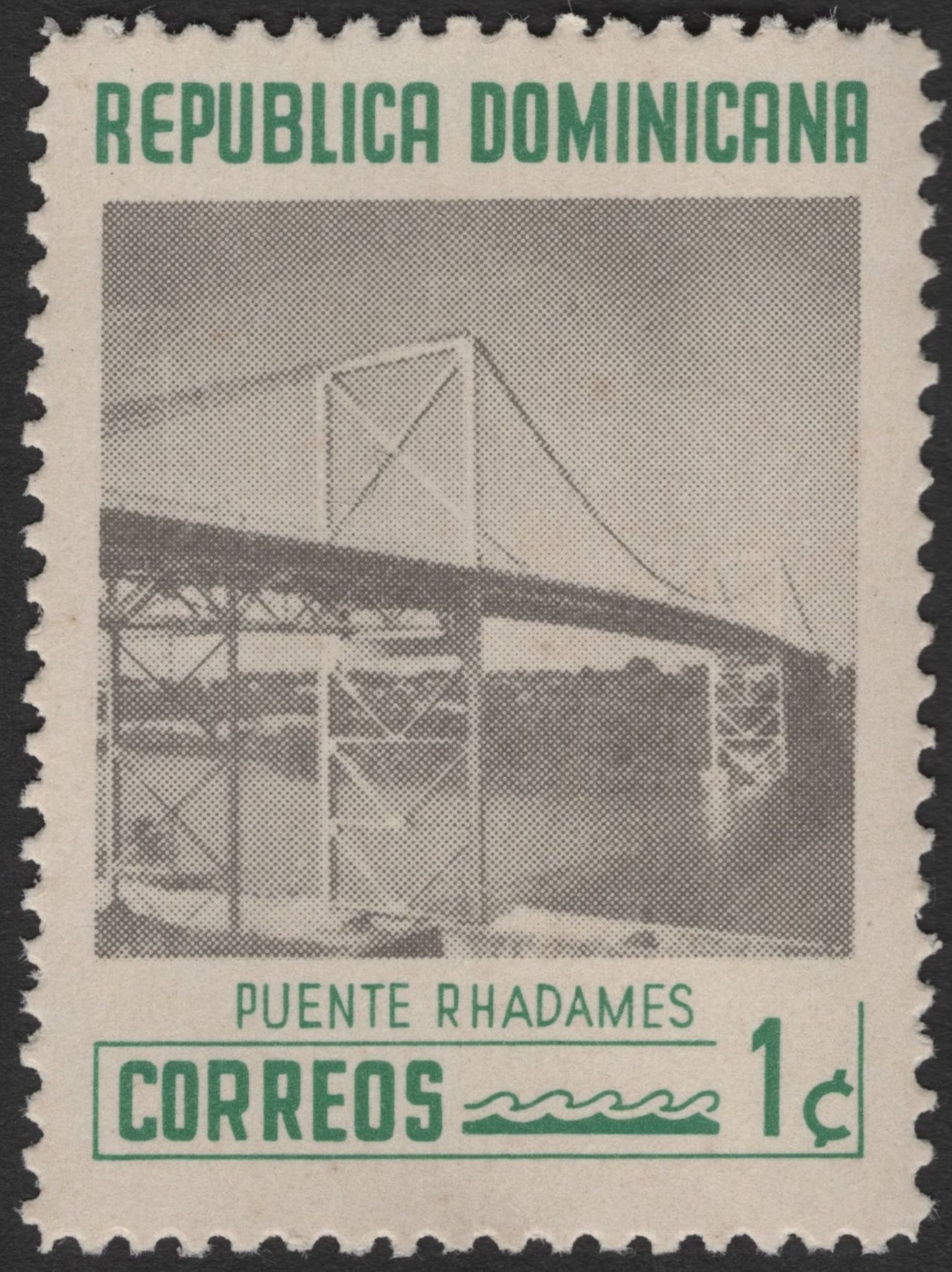 SCG12138 - Dominican Republic Puente Rhadames Bridge Definitive Pair (1c & 5c)