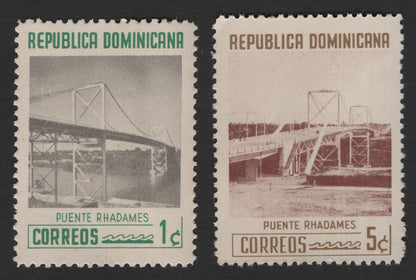 SCG12138 - Dominican Republic Puente Rhadames Bridge Definitive Pair (1c & 5c)