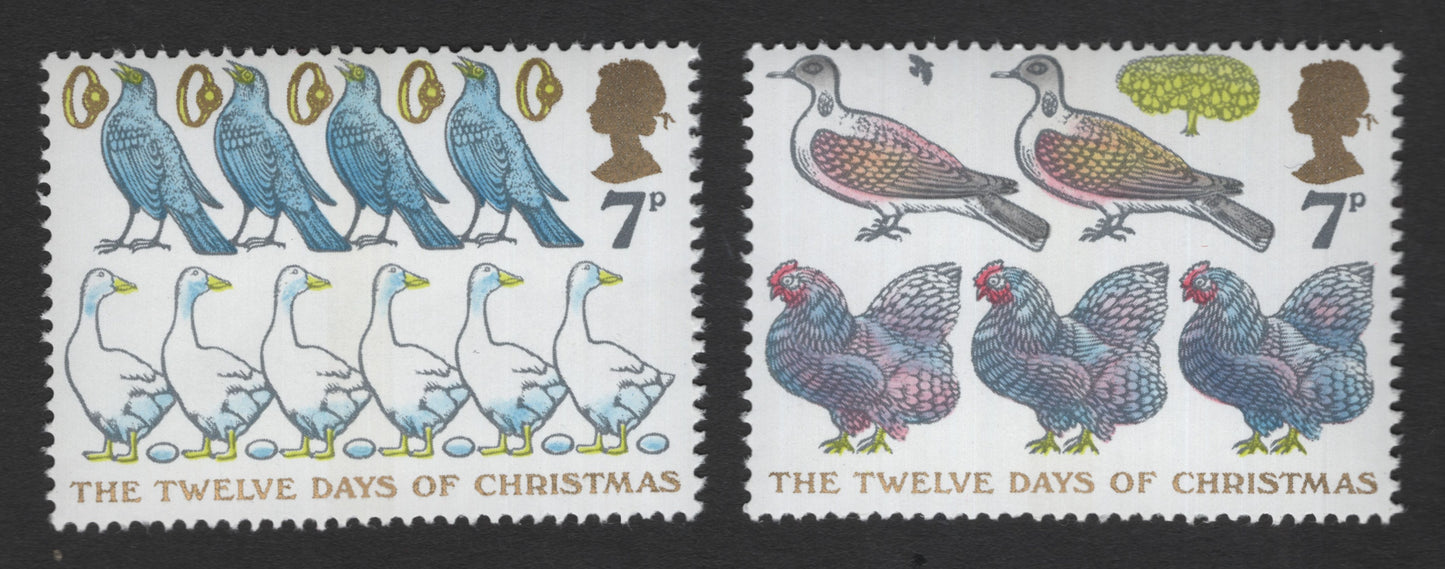 SCG12139 - Great Britain 7p “The Twelve Days of Christmas – Birds” Commemorative Stamps