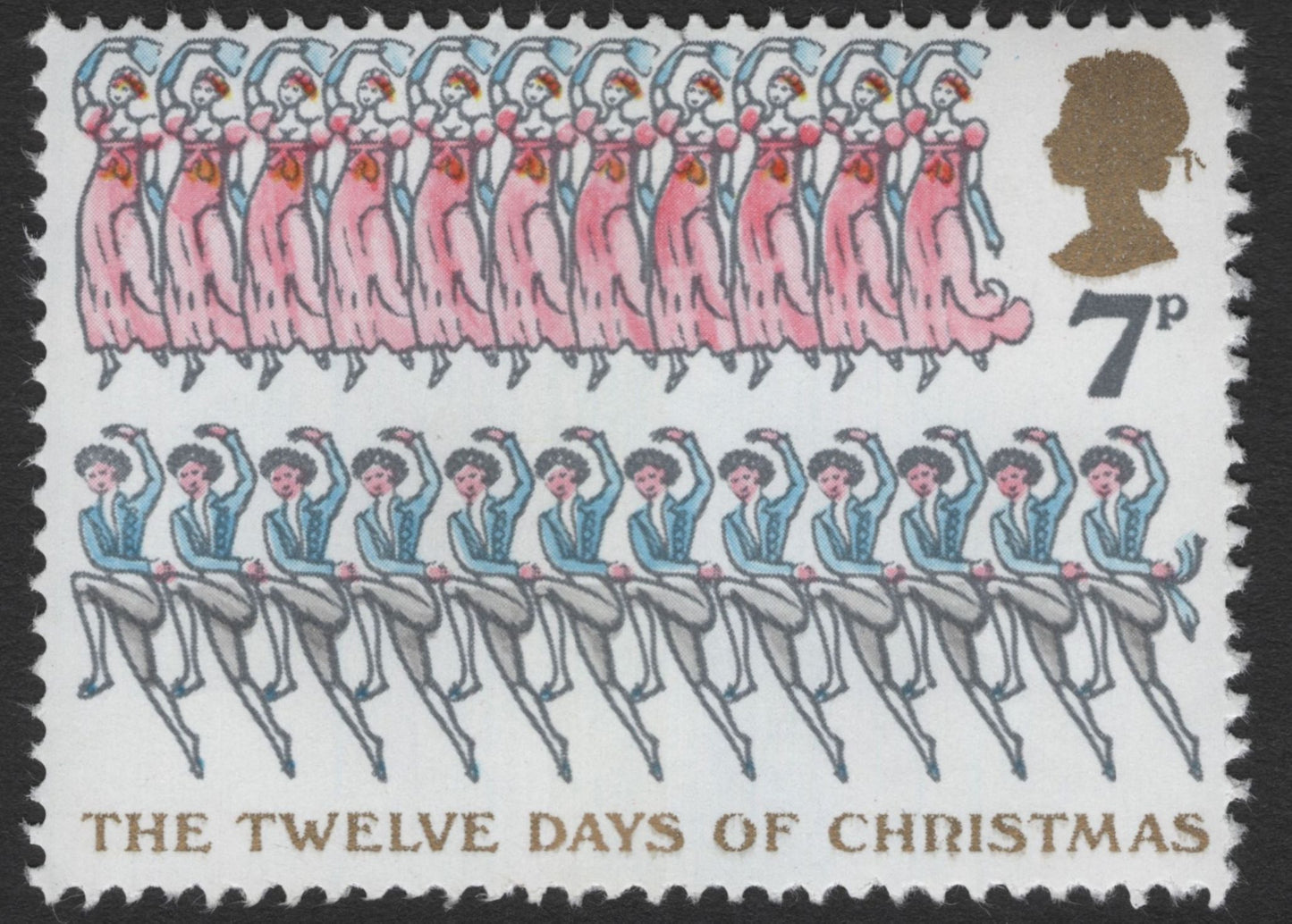 SCG12140 - United Kingdom 1977 Christmas – “The Twelve Days of Christmas” 7p Pair