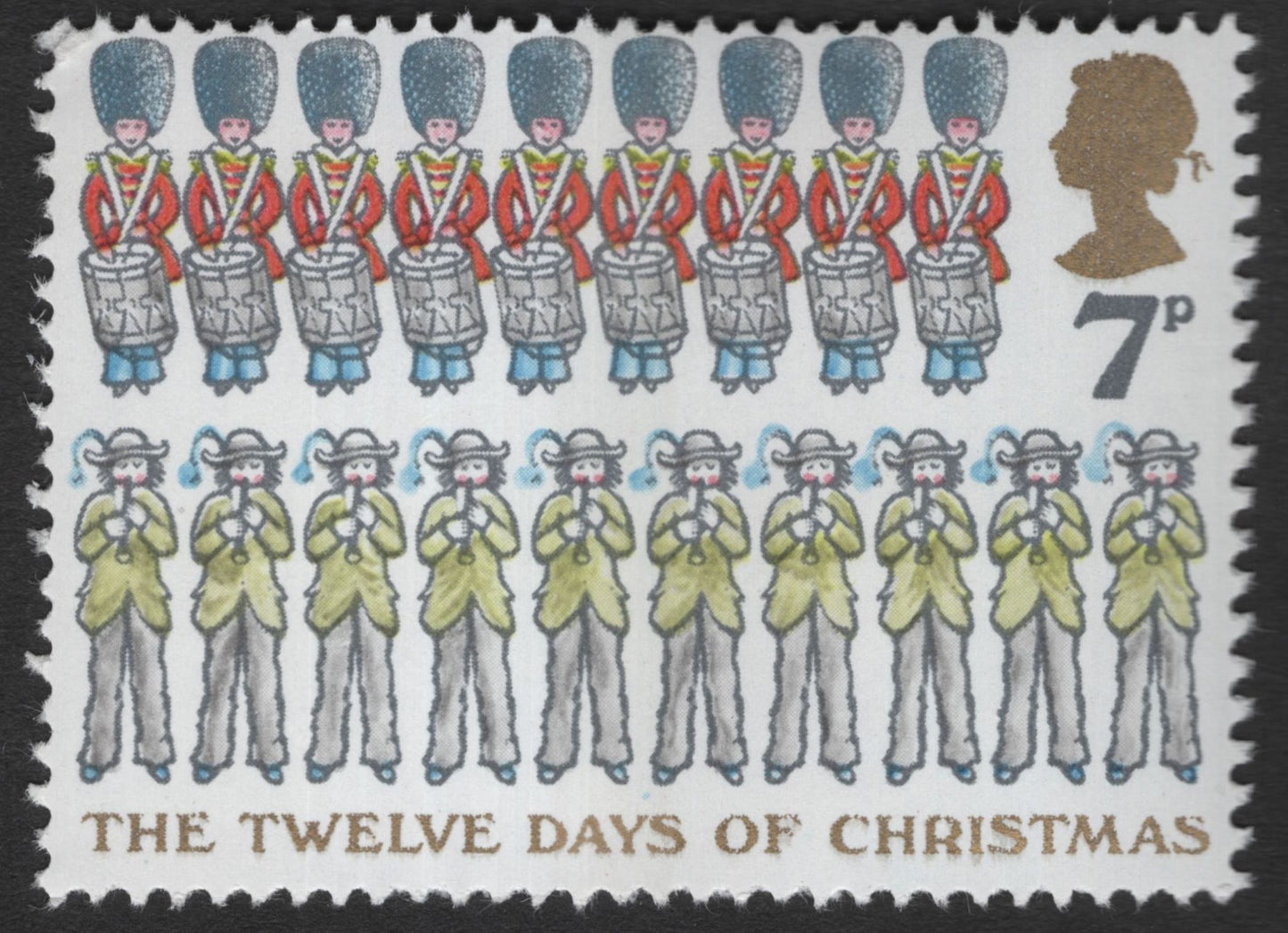 SCG12140 - United Kingdom 1977 Christmas – “The Twelve Days of Christmas” 7p Pair