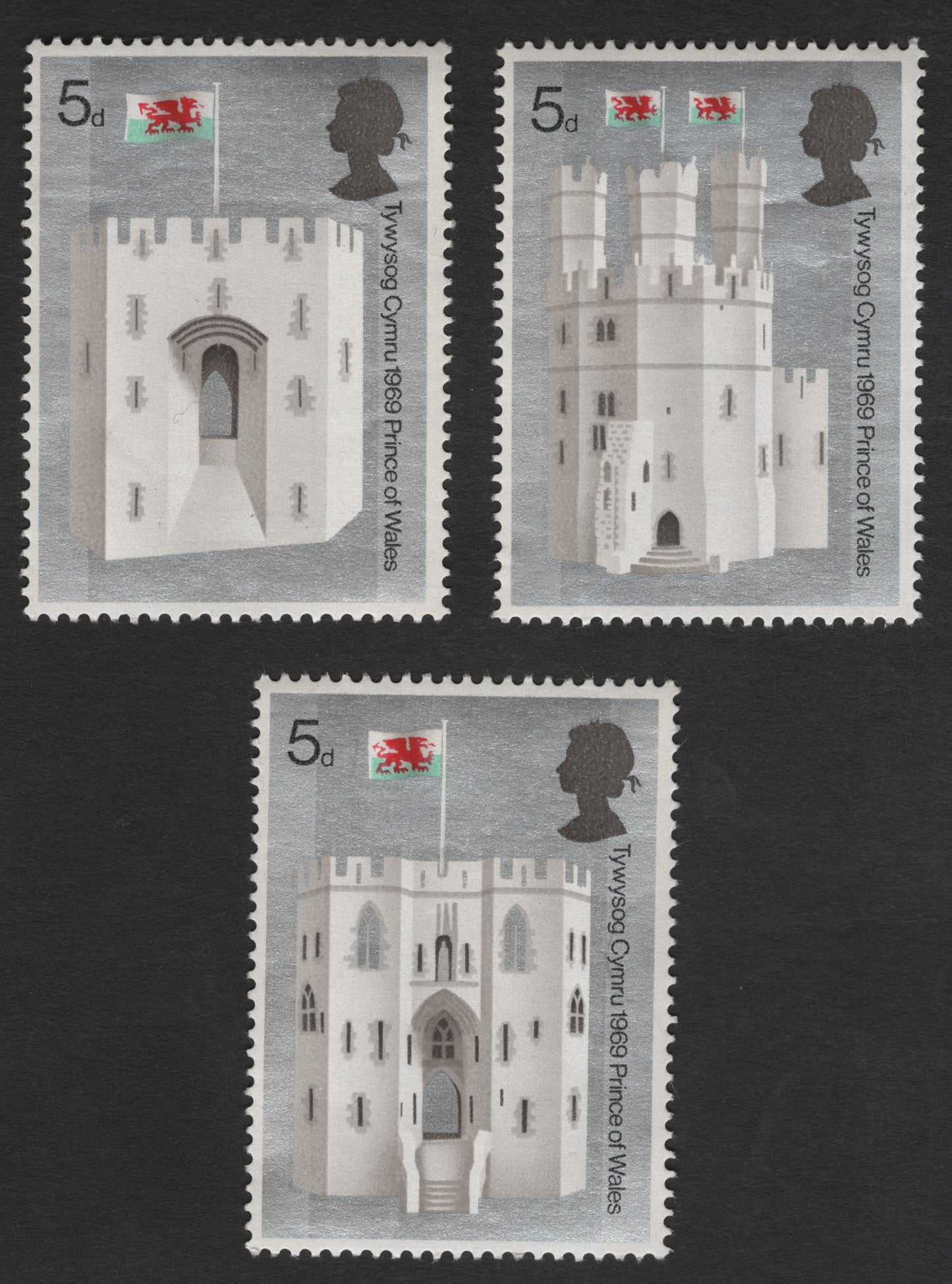 SCG12134 - Wales 1969 Prince of Wales Investiture – Castle Designs (5d)