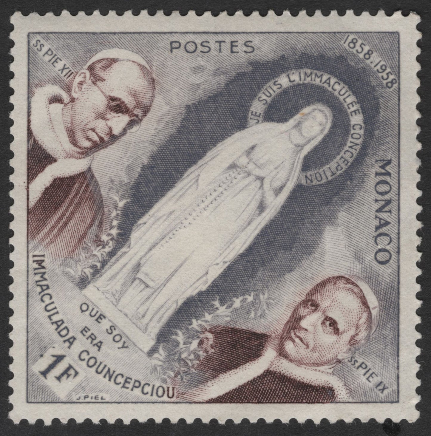 SCG11500 - Immaculate Conception & Saint Pius X – 1F Commemorative (1958)