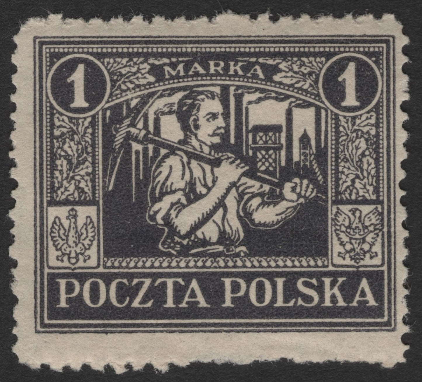 SCG11391 - Poland – 1 Marka Miner & Industrial Worker Definitive (Poczta Polska)